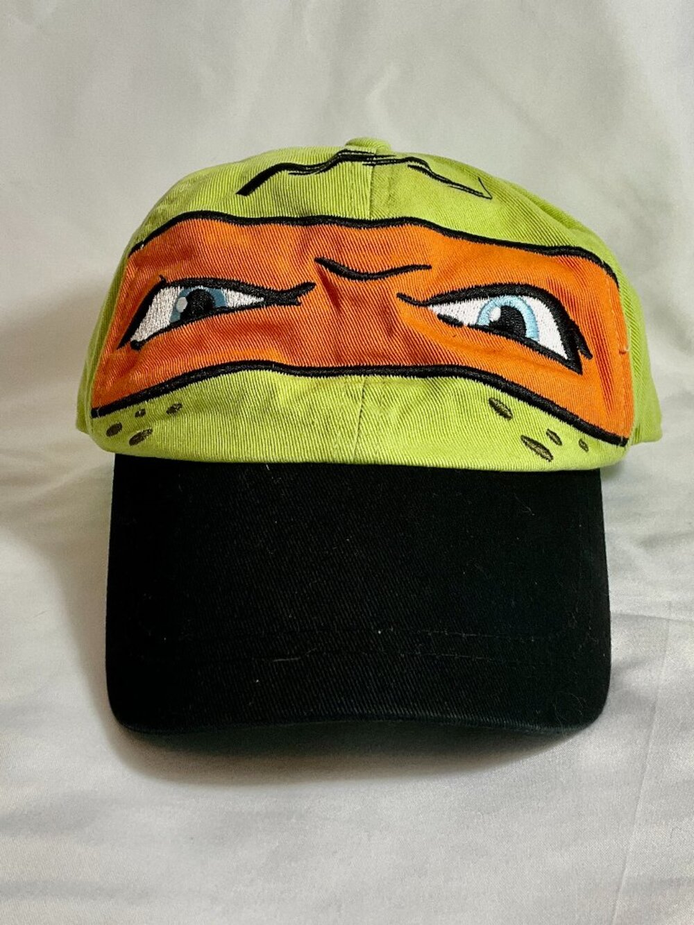 Teenage Mutant Ninja Turtles Michelangelo Mask Big Face Kids Hat Green/Black